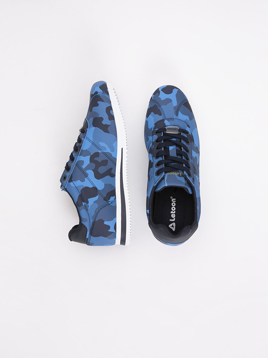 Haki Genç Erkek Lacivert Kamuflaj Desenli Spor Ayakkabı-5