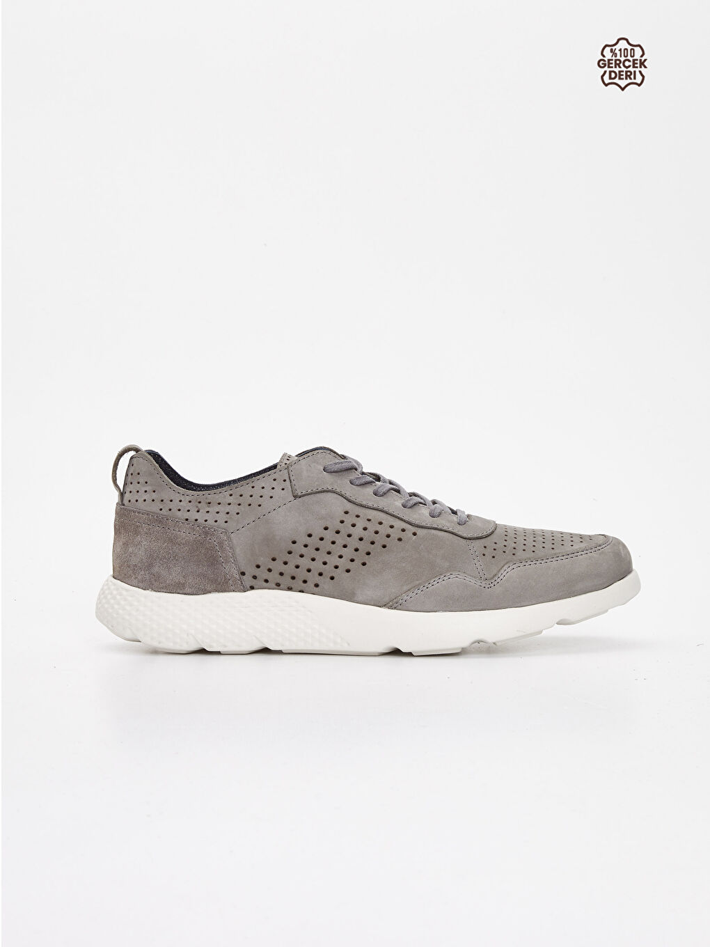 Gri Erkek Hakiki Süet Deri Spor Ayakkabı
