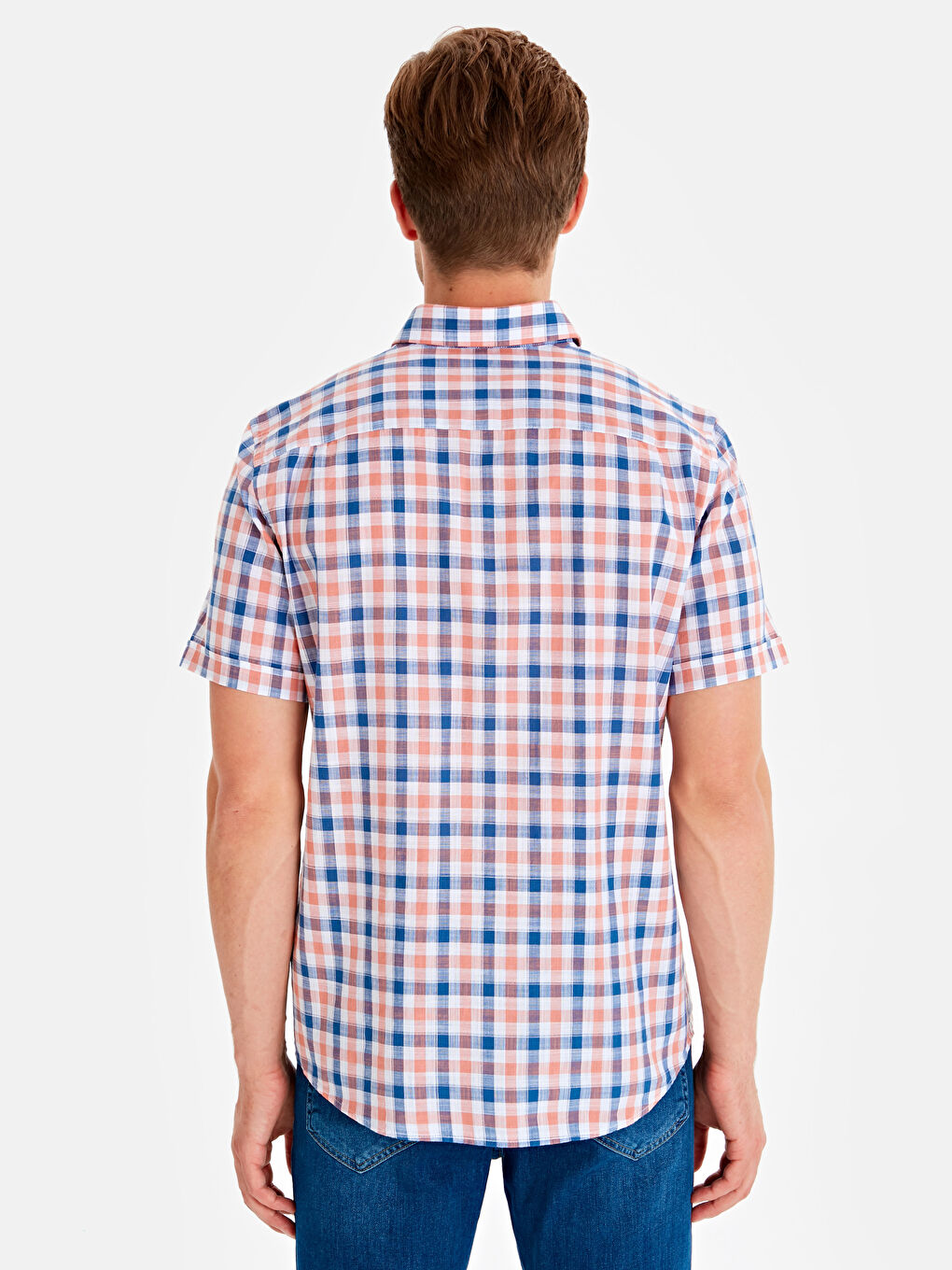 Mercan Regular Fit Kısa Kollu Poplin Erkek Gömlek-2