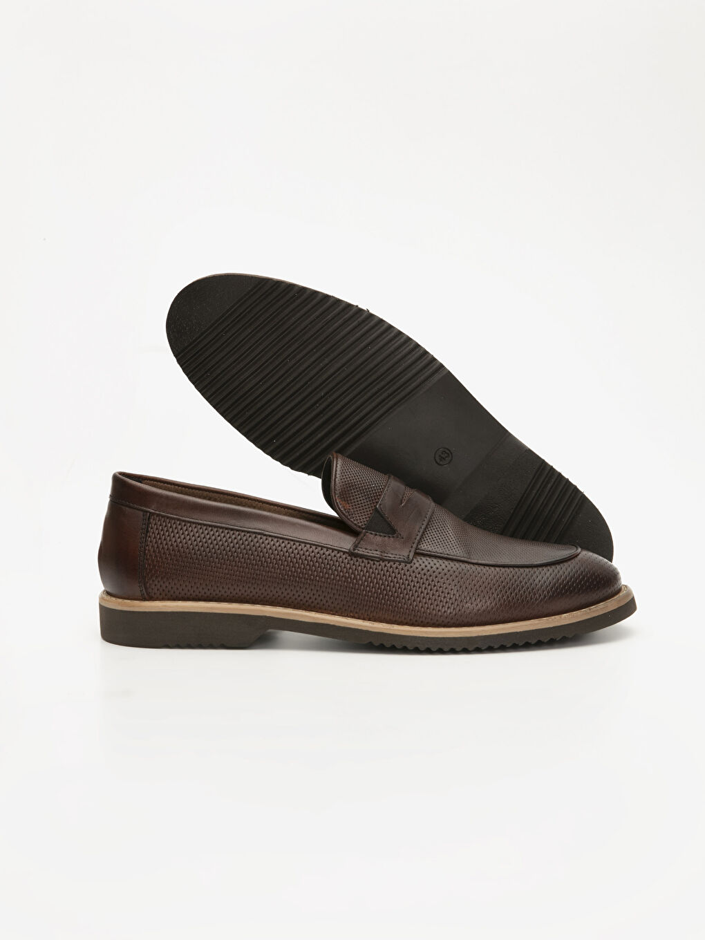 Kahverengi Erkek Hakiki Deri Loafer Ayakkabı-2