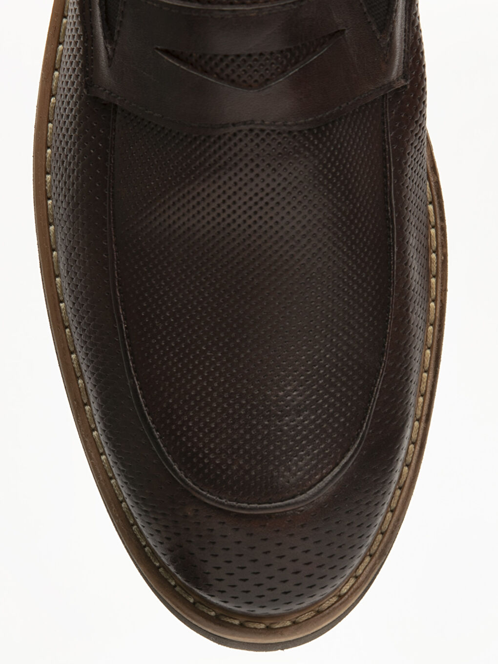 Kahverengi Erkek Hakiki Deri Loafer Ayakkabı-4