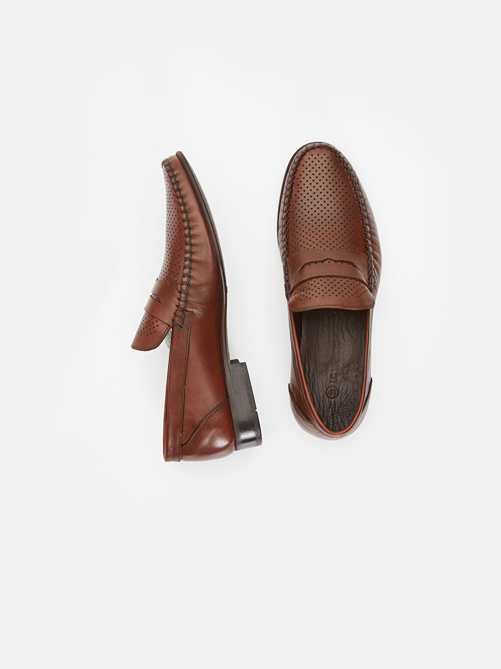 Kahverengi Erkek Hakiki Deri Loafer Ayakkabı-1