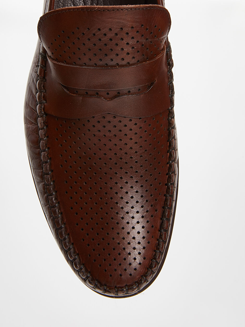Kahverengi Erkek Hakiki Deri Loafer Ayakkabı-4