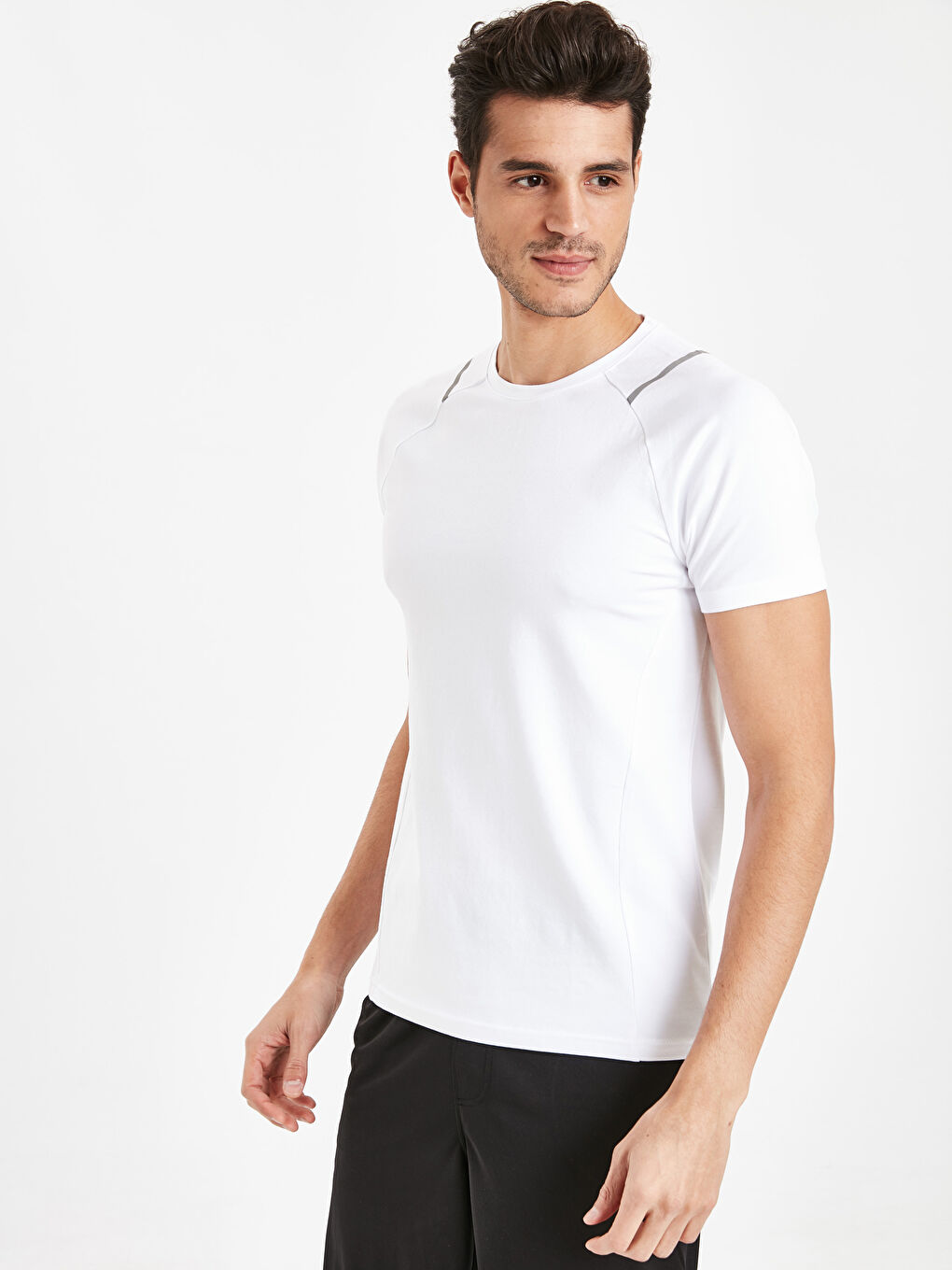 Мужчины Белый Футболка для спорта-1