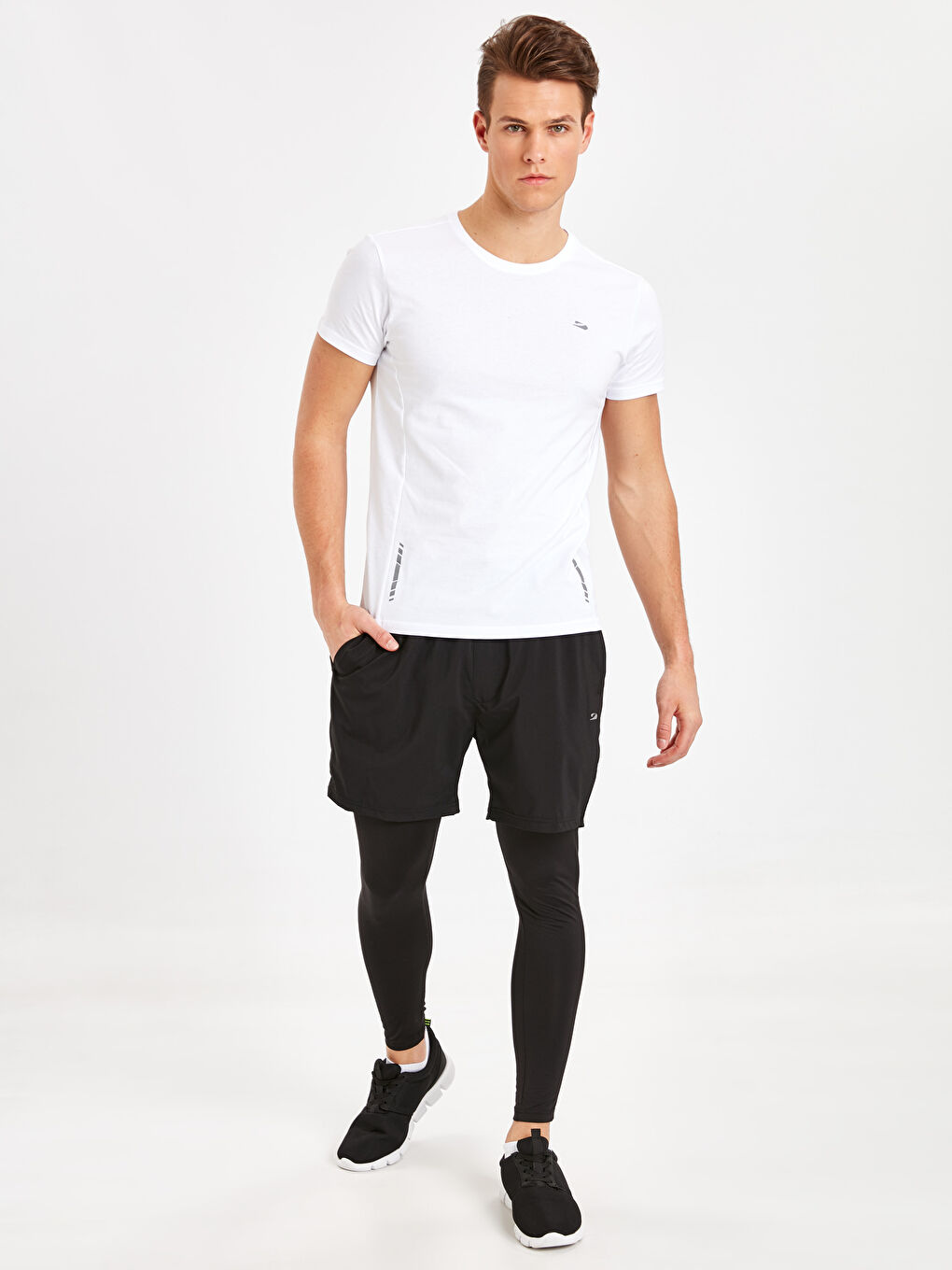 Optik Beyaz Spor Tişört-2