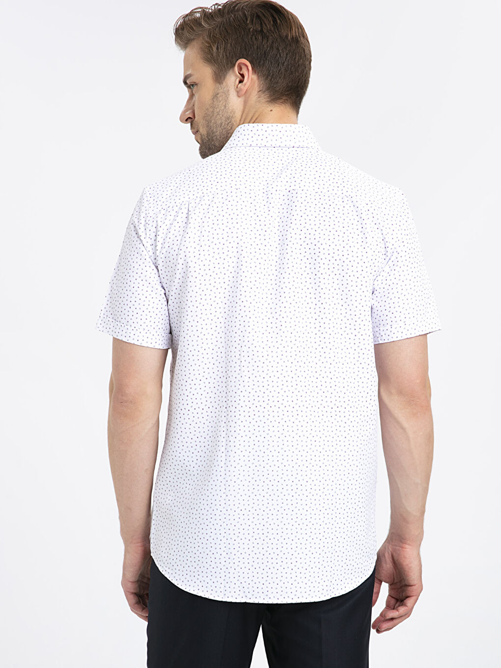 Beyaz Baskılı Gömlek-1