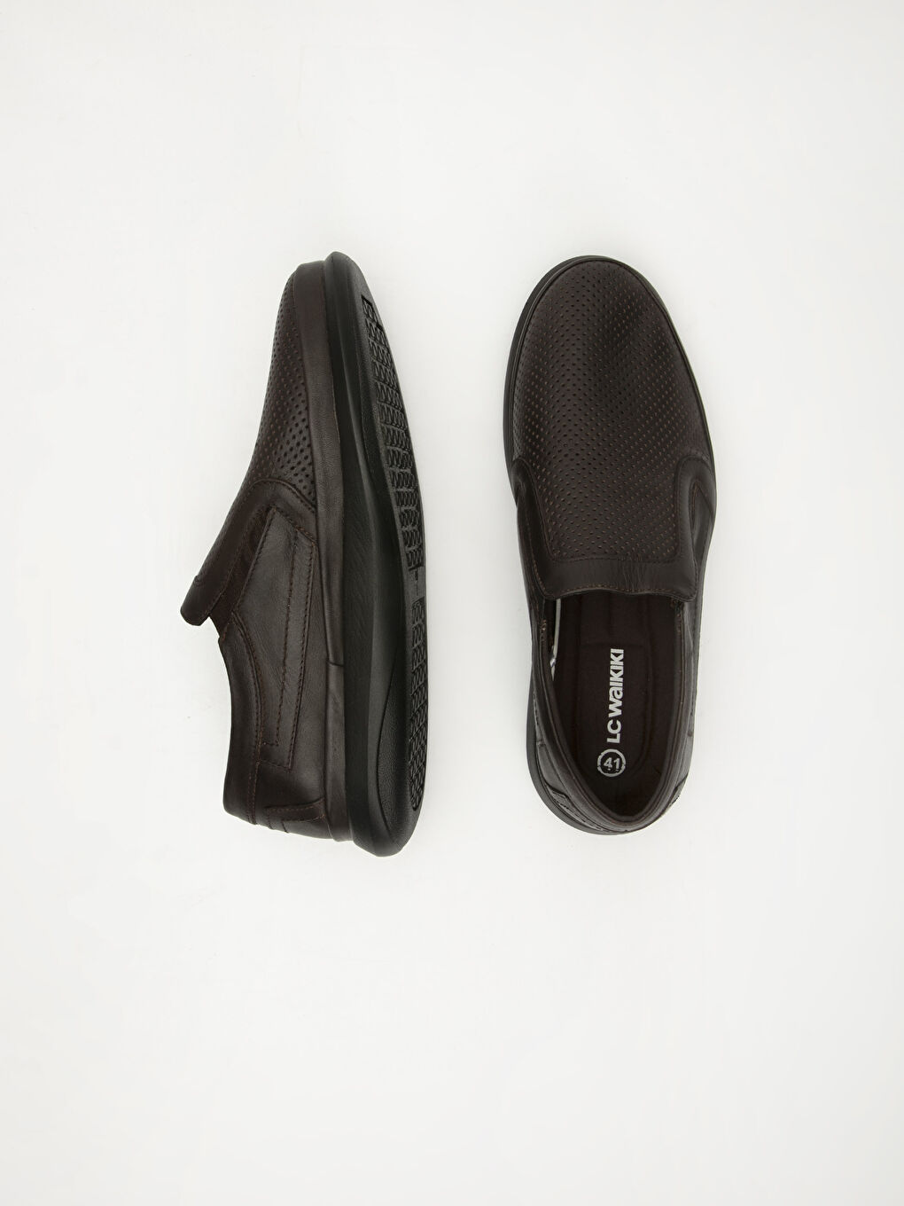 Kahverengi Erkek Slip On Hakiki Deri Ayakkabı-1