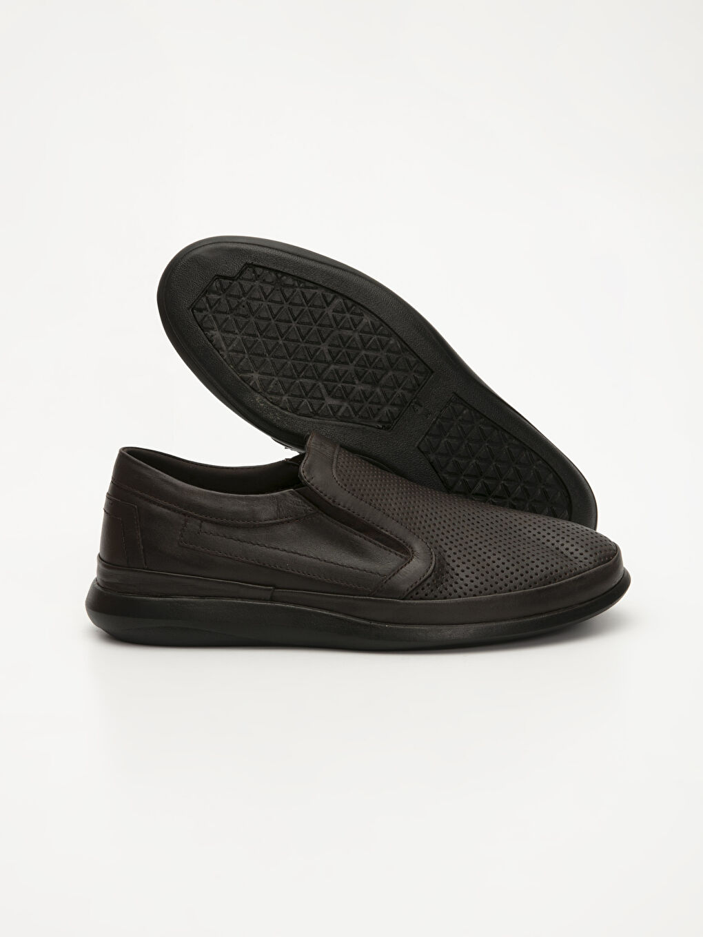 Kahverengi Erkek Slip On Hakiki Deri Ayakkabı-2