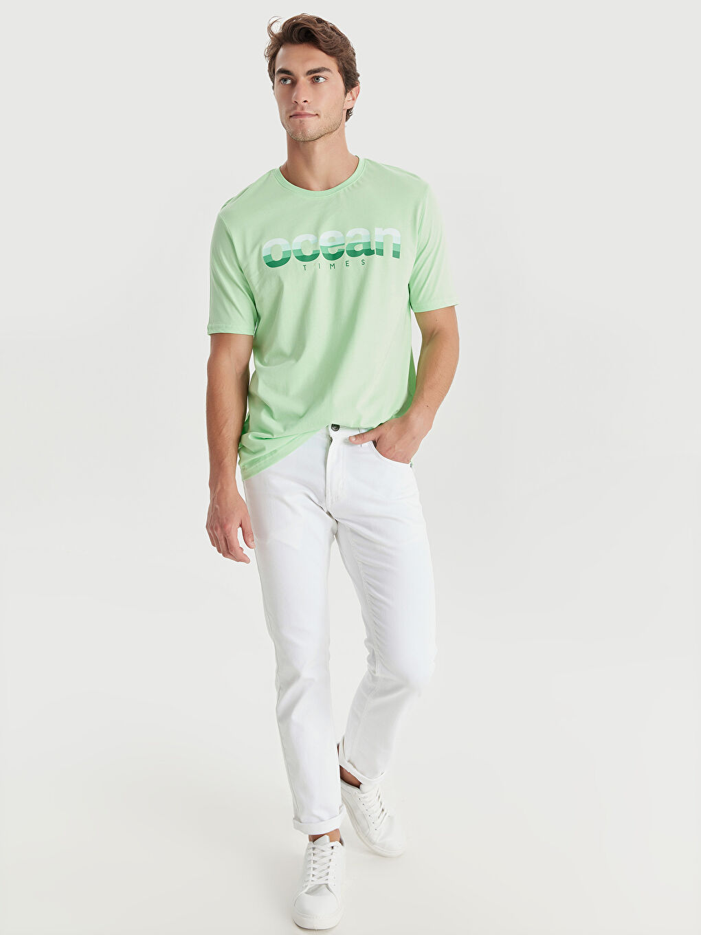 تي شيرت اخضر رجال-2