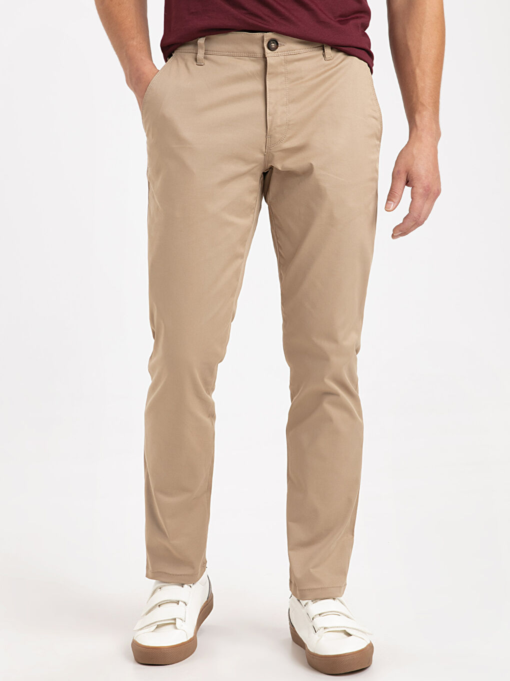 Bej Chino Pantolon-1