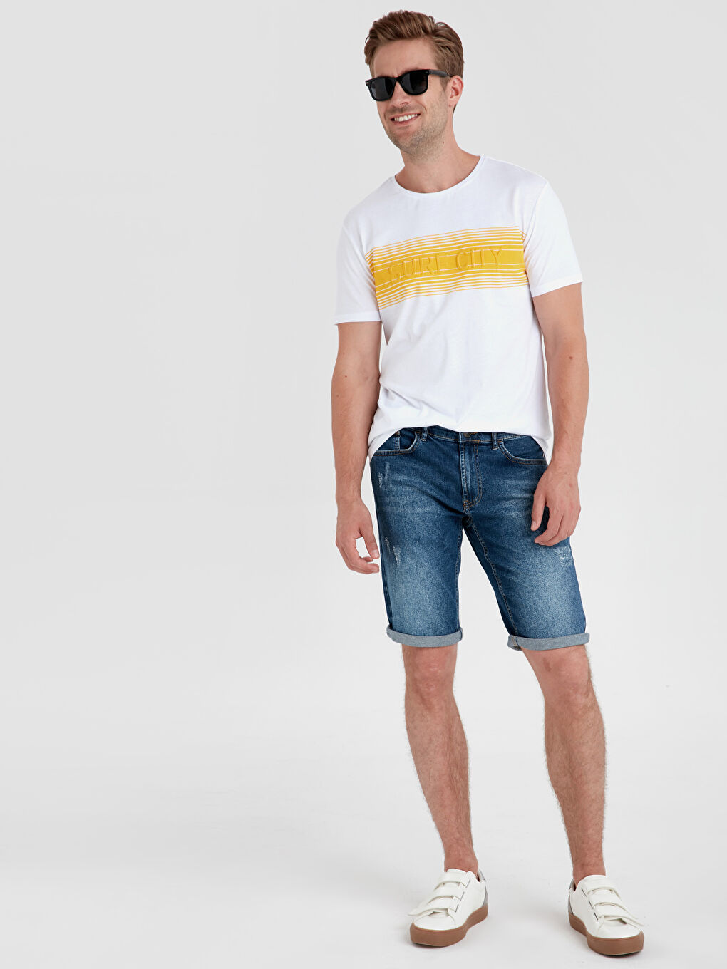 Мужчины Белый Футболка-2