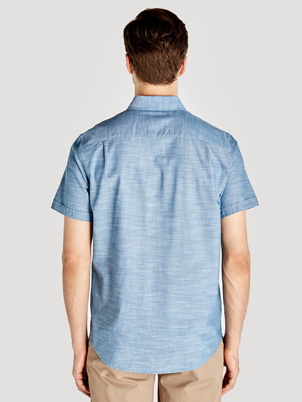 Petrol Poplin Erkek Gömlek-2