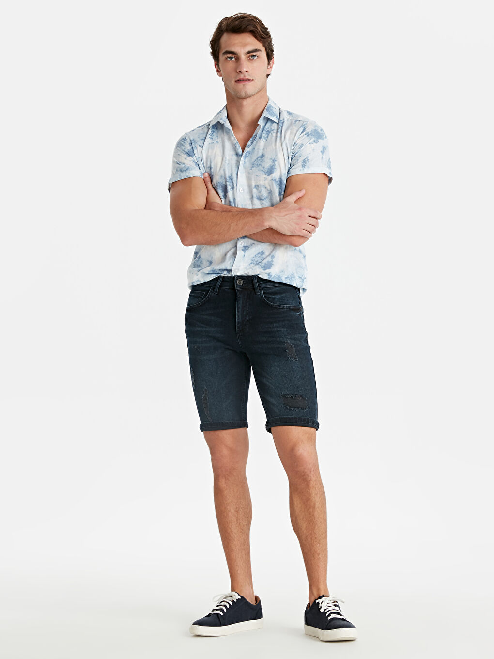 İndigo Ekstra Slim Fit Erkek Jean Şort