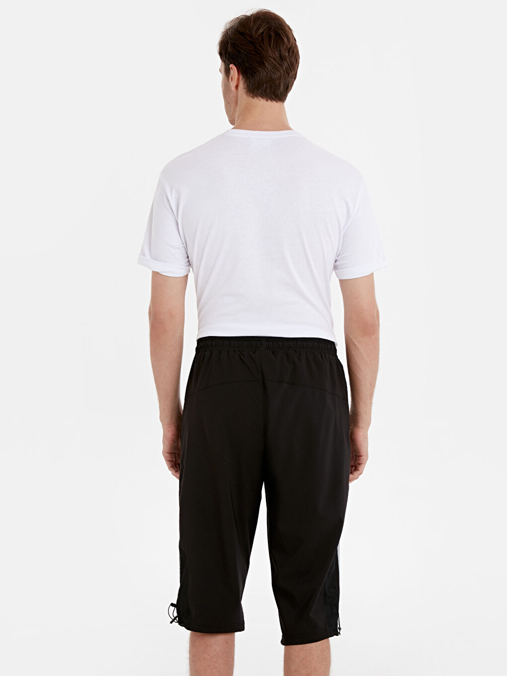 Siyah Diz Altı Boy Erkek Deniz Şortu-1