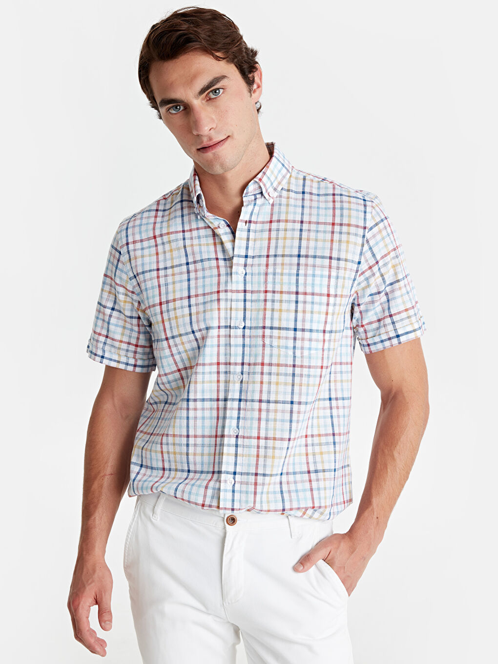 Sarı Ekoseli Gömlek-1