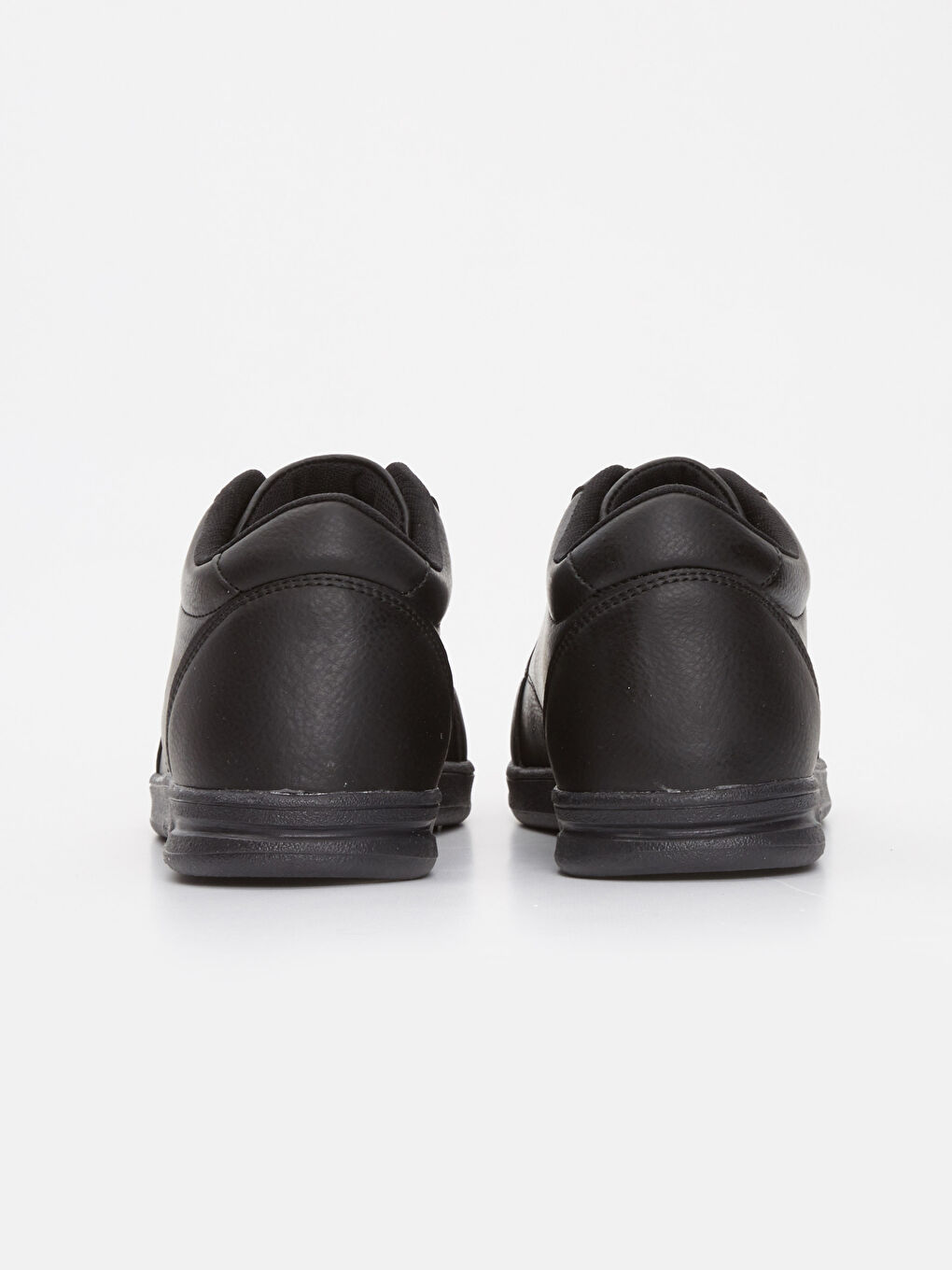 Siyah Erkek Deri Görünümlü Spor Ayakkabı-3