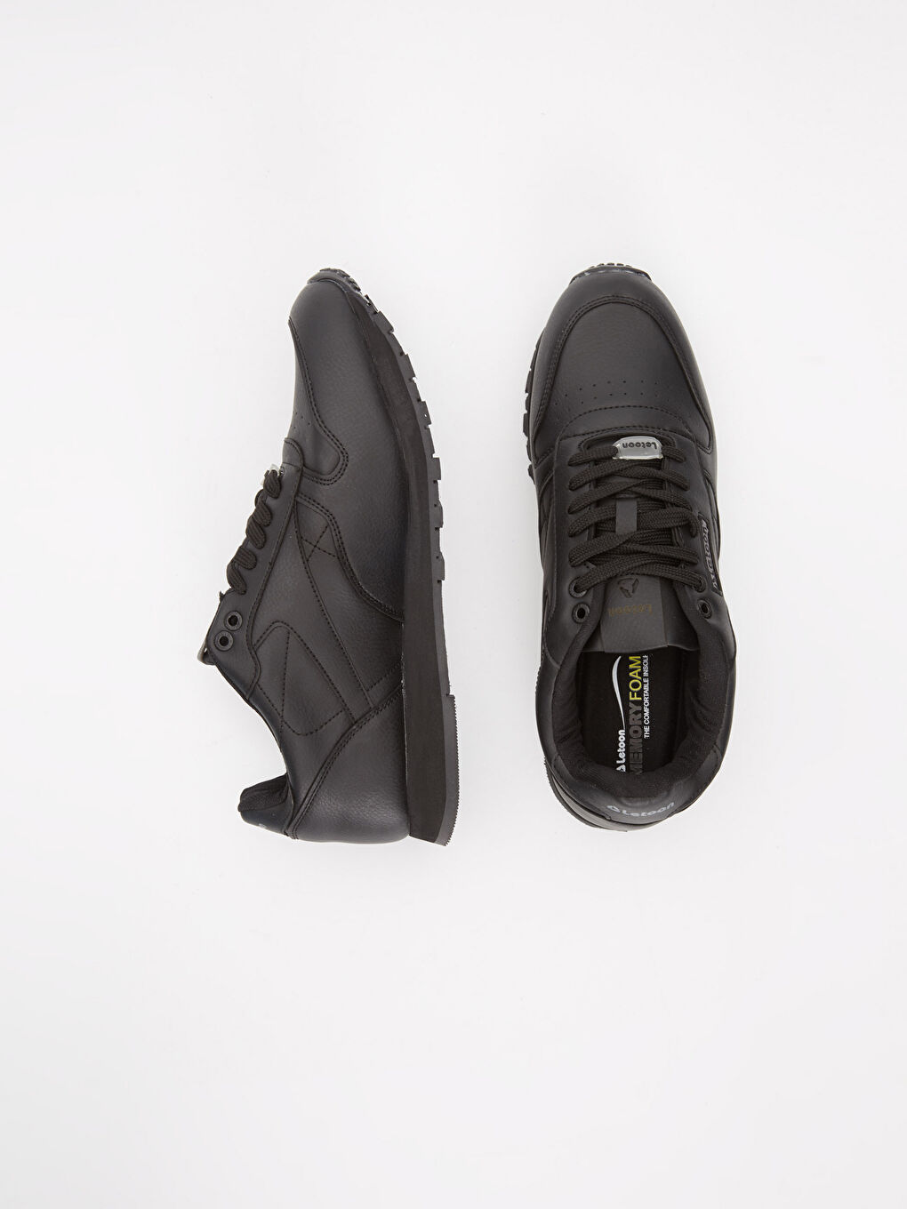 Siyah Erkek Kalın Taban Spor Ayakkabı-2