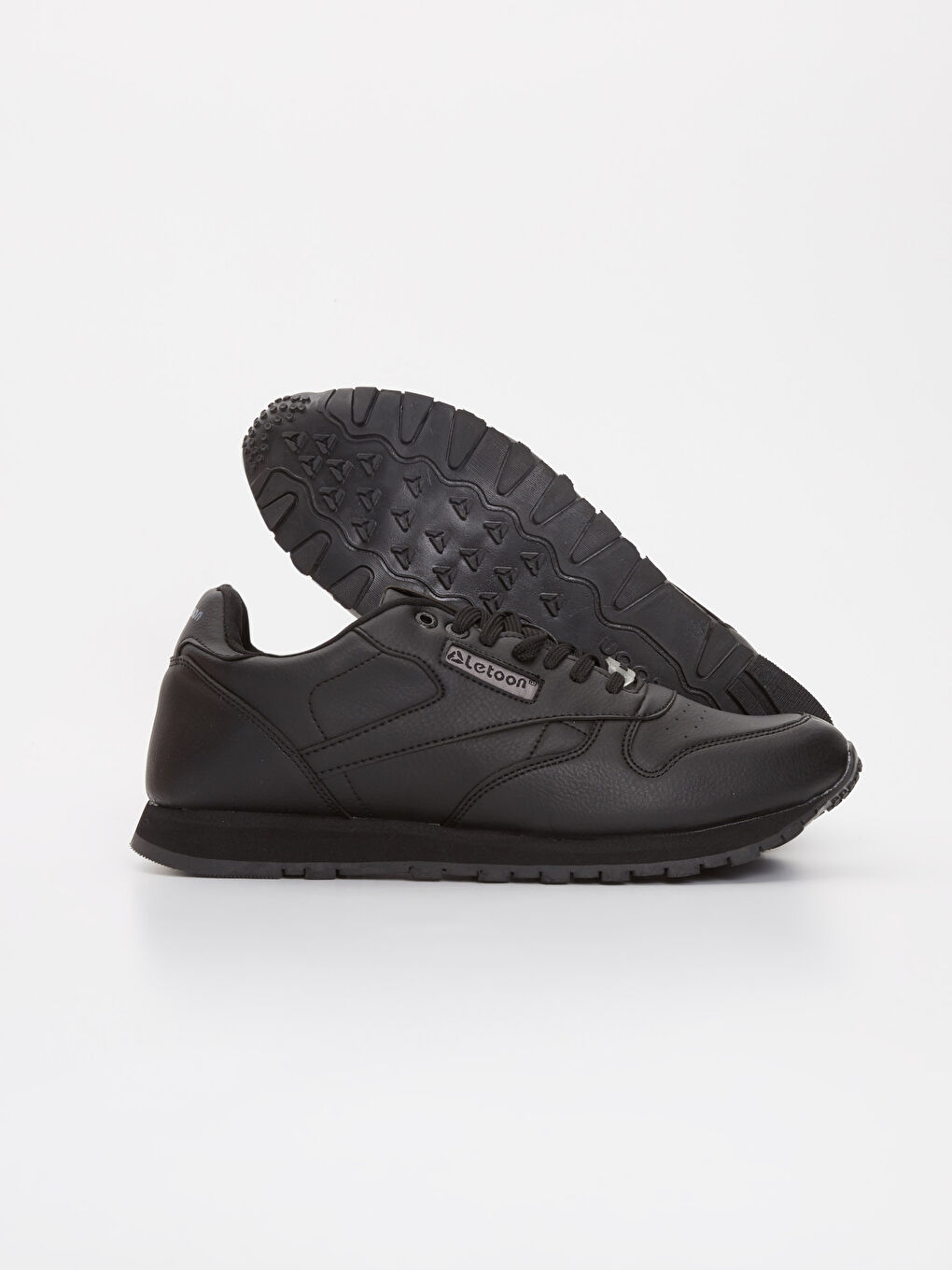 Siyah Erkek Kalın Taban Spor Ayakkabı-3