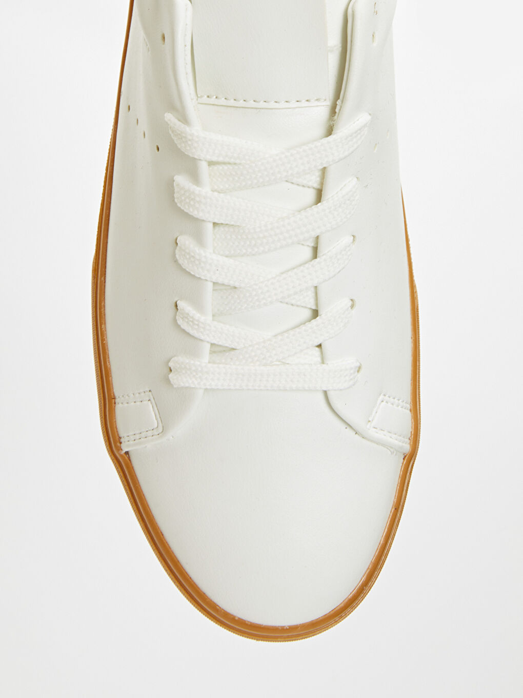 Beyaz Erkek Deri Görünümlü Ayakkabı-5