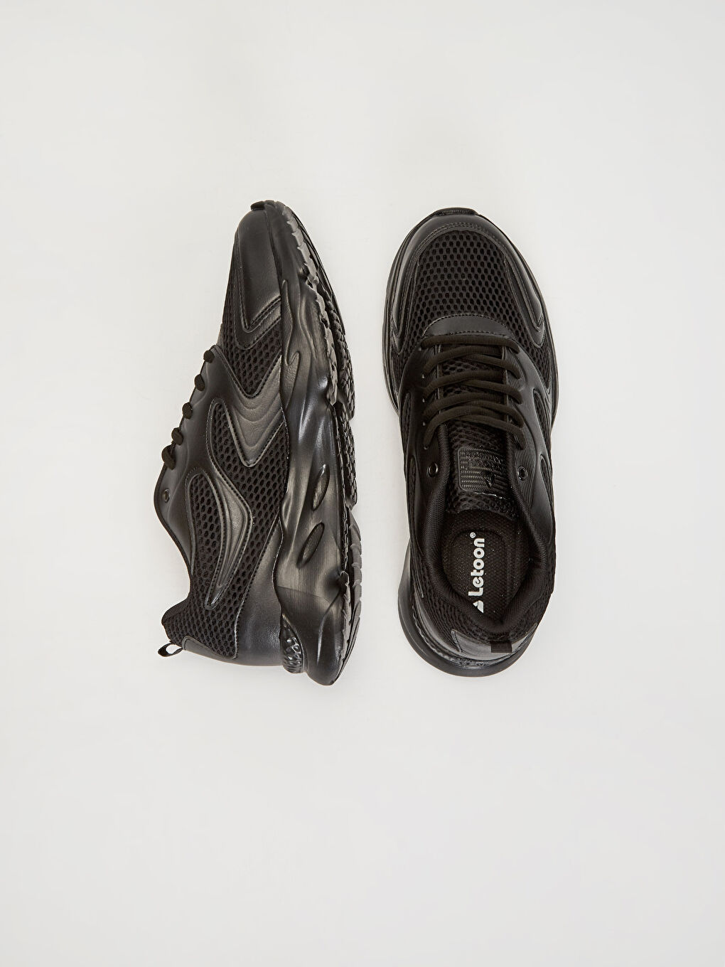 Siyah Erkek Bağcıklı Spor Ayakkabı-1