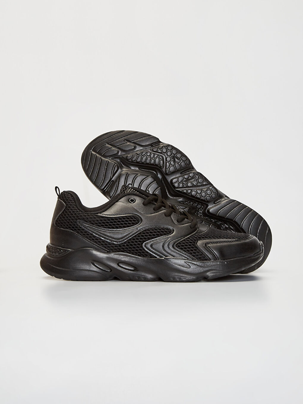 Siyah Erkek Bağcıklı Spor Ayakkabı-2