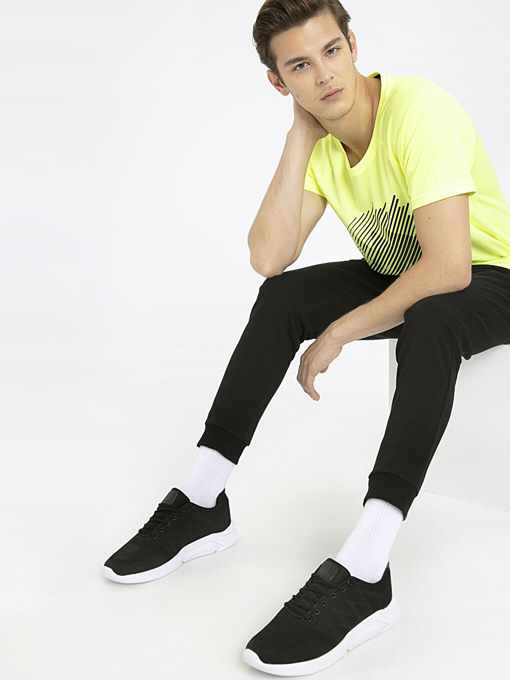 Siyah Erkek Bağcıklı Spor Ayakkabı