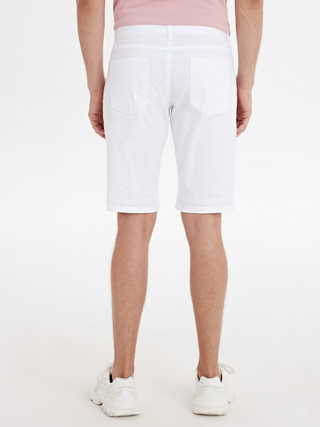 Optik Beyaz Şort-2