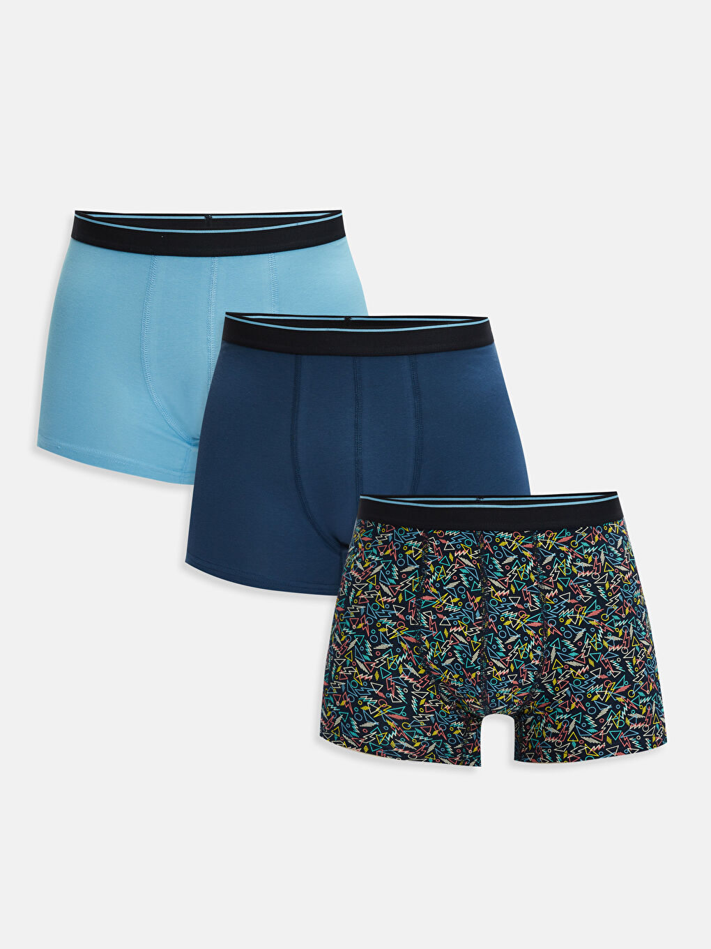 Lacivert Baskılı Boxer