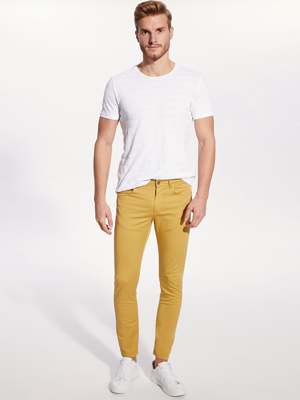 Pantalon chino JAUNE Homme-1