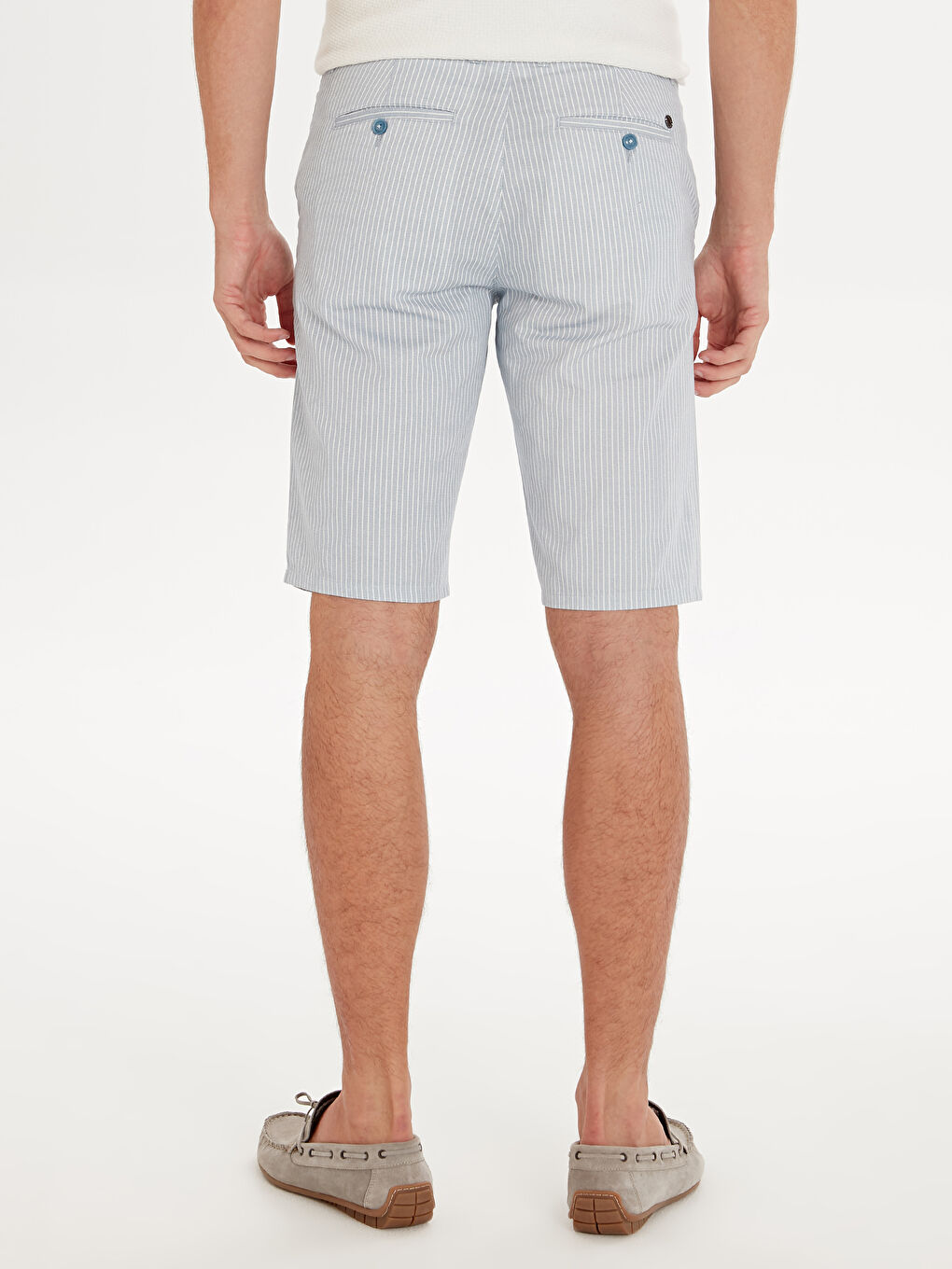 Bej Standart Kalıp Erkek Şort-1