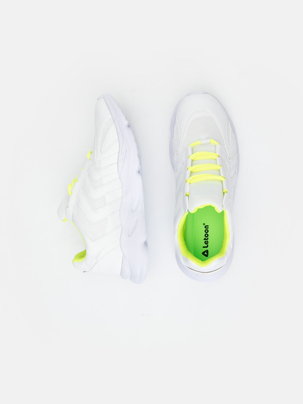 Beyaz Erkek Kalın Taban Spor Ayakkabı-1