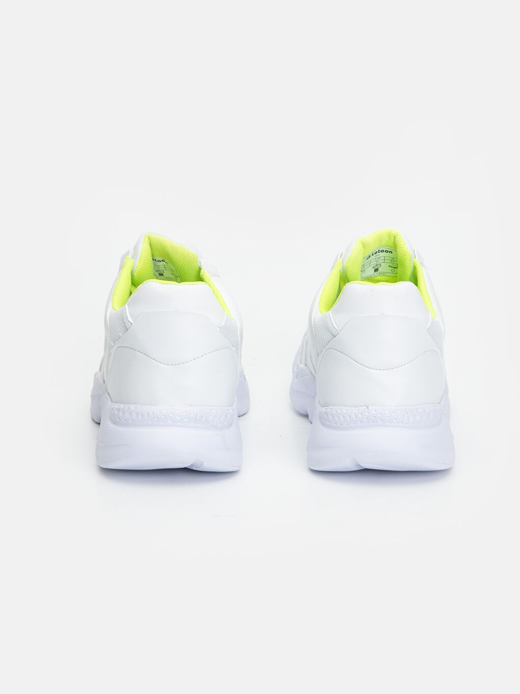 Beyaz Erkek Kalın Taban Spor Ayakkabı-3