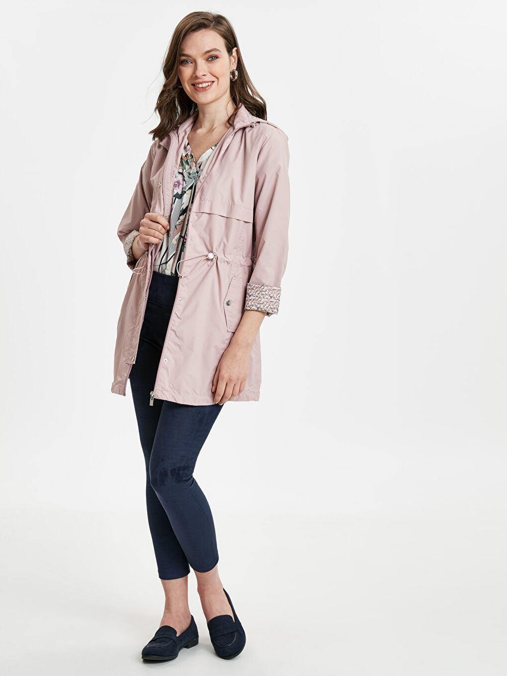 Woman PINK Raincoat-3