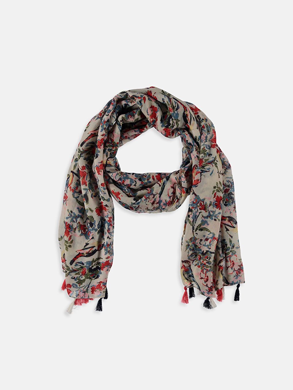 Woman ECRU Large Scarf-1