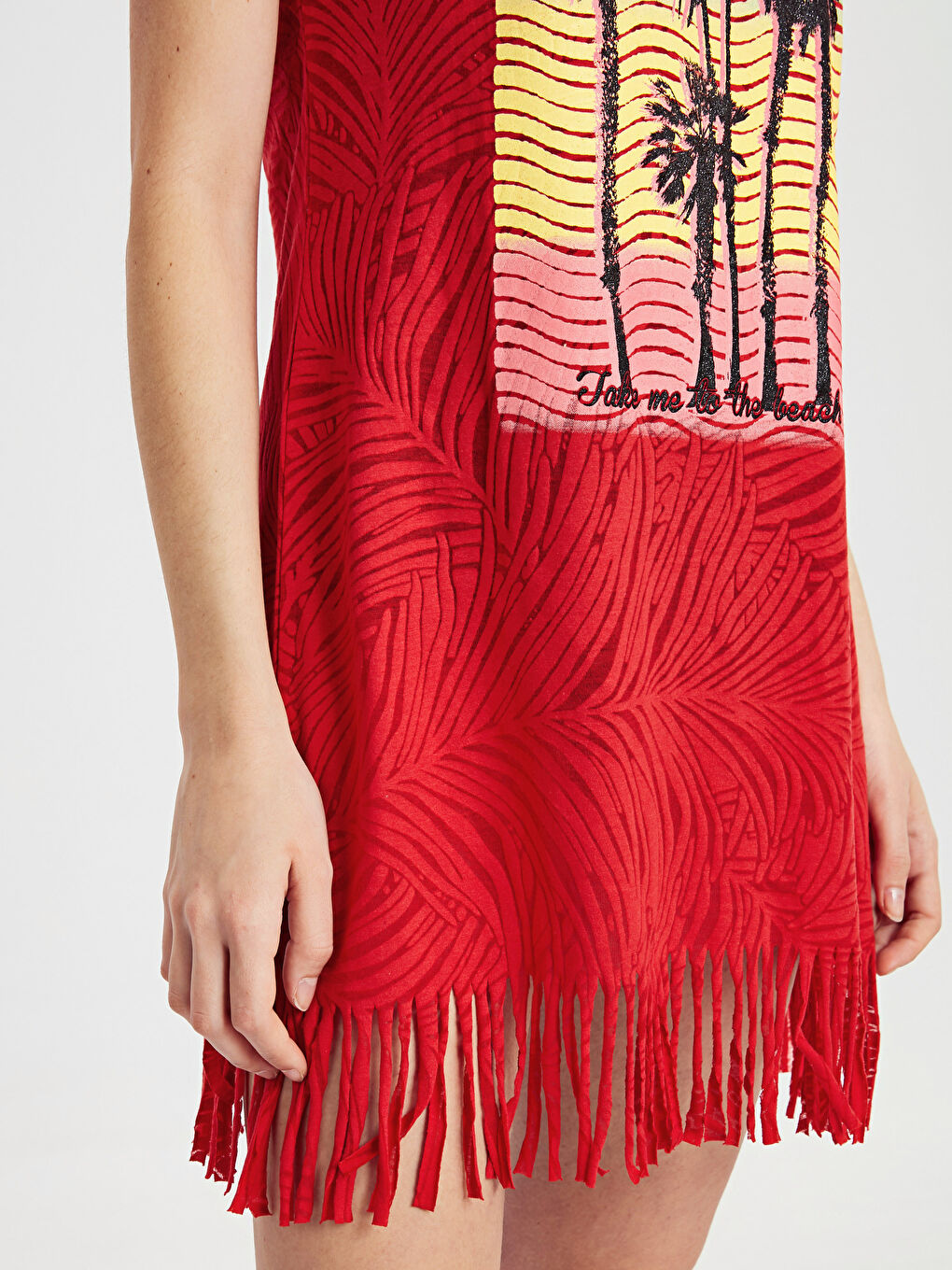 LCW DREAM Woman RED Beach Dress -9S0601Z8-CRT