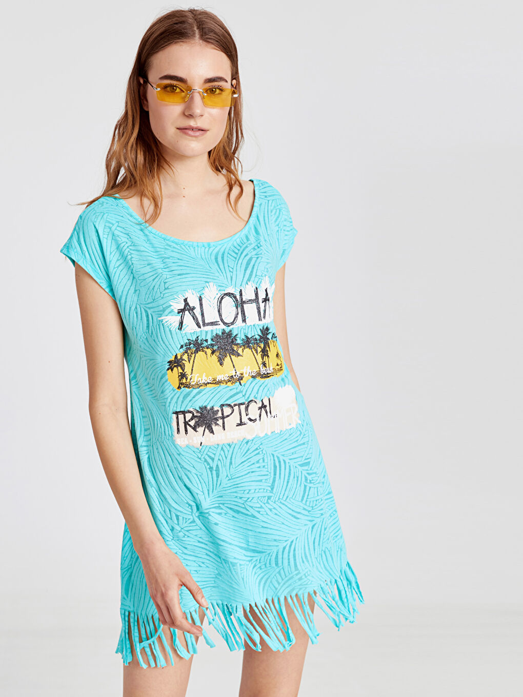 Robe de Plage TURQUOISE Femme-1