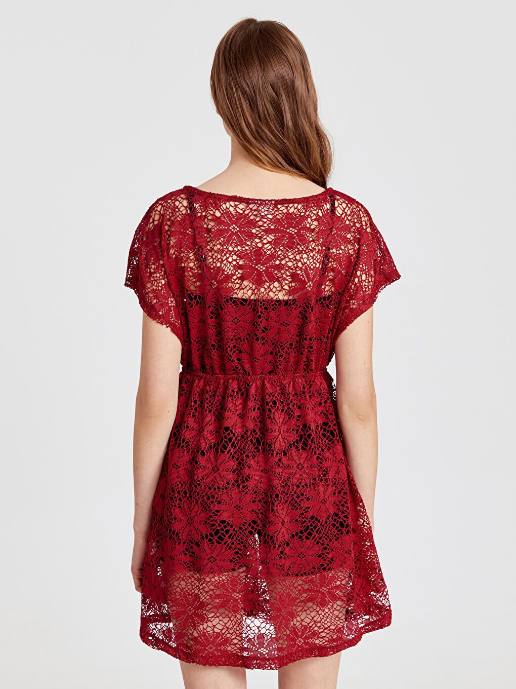 Bordo Plaj Elbisesi-2