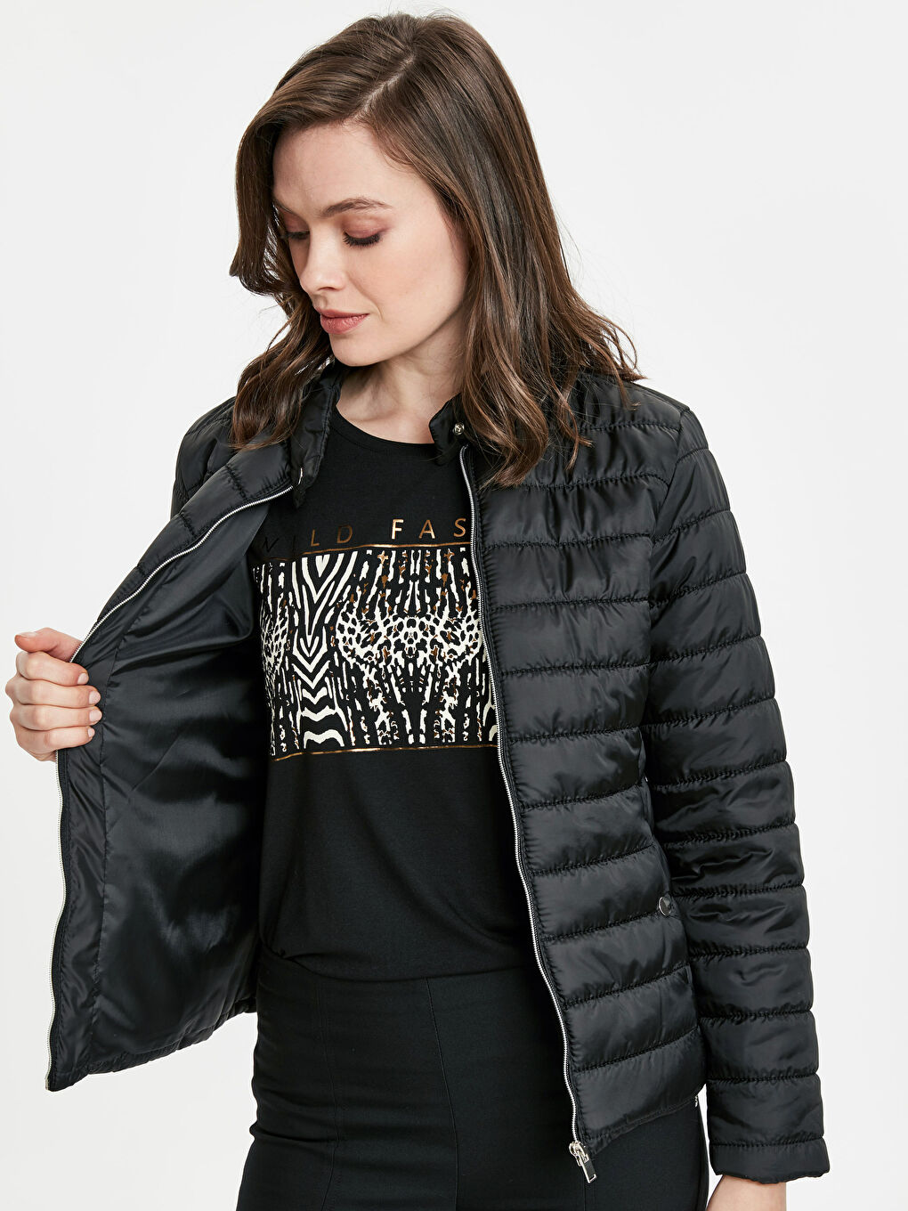 Siyah Şişme Mont-1