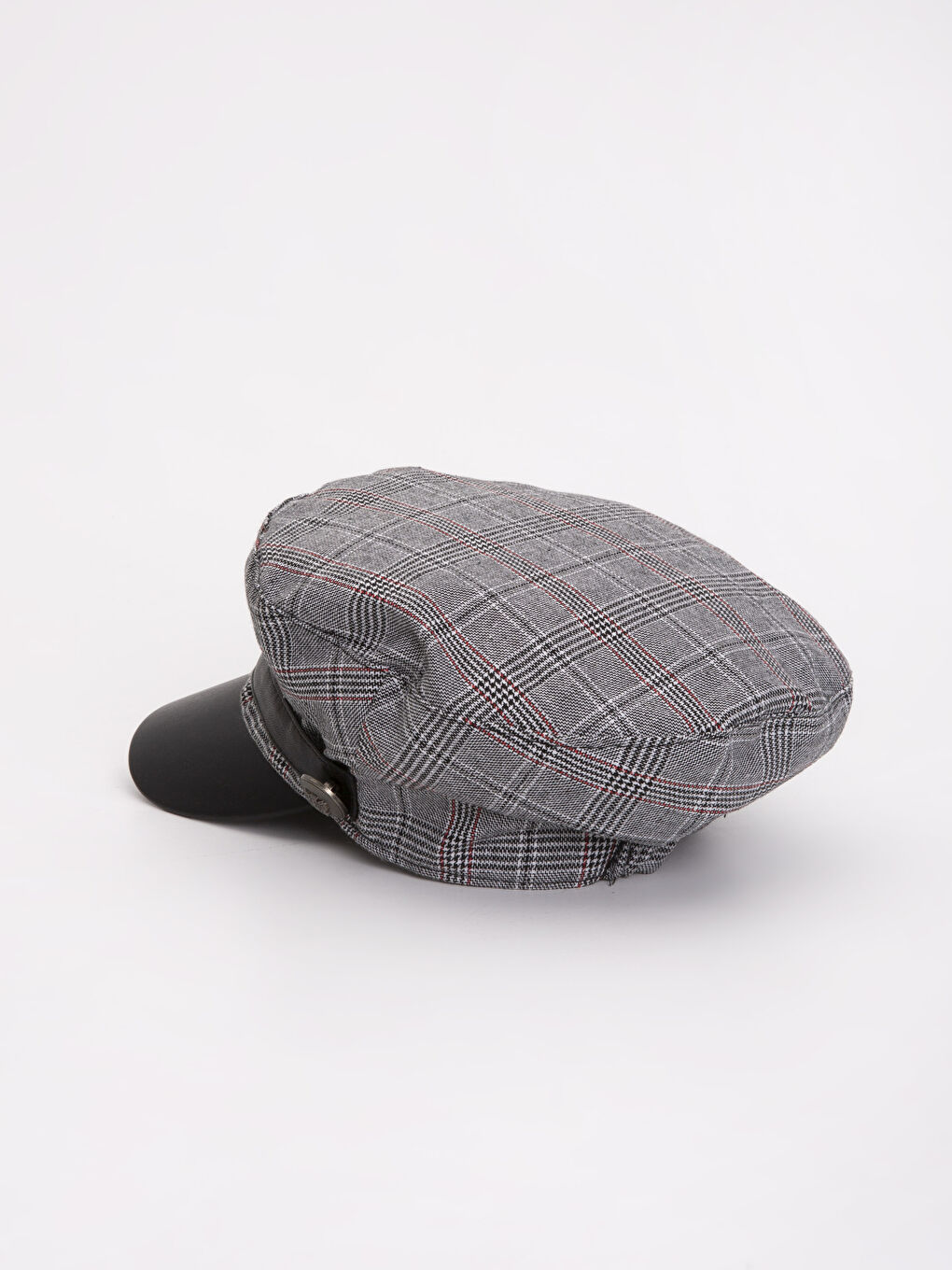 Gri Ekoseli Kep Şapka-3