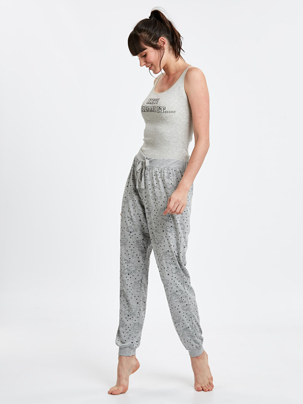 Gri Melanj Pijama Alt