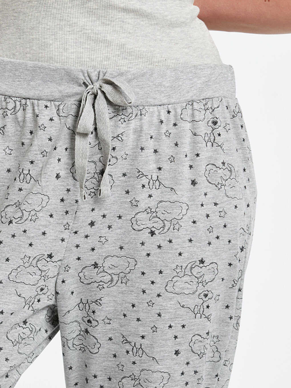 Gri Melanj Pijama Alt-3