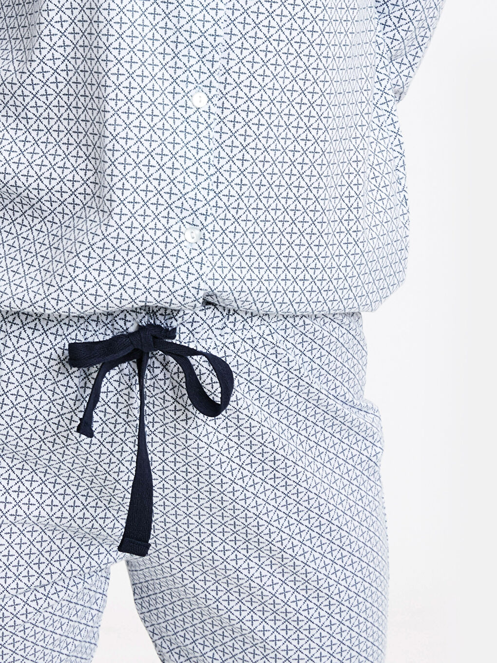 Lacivert Baskılı Pijama Takım-2