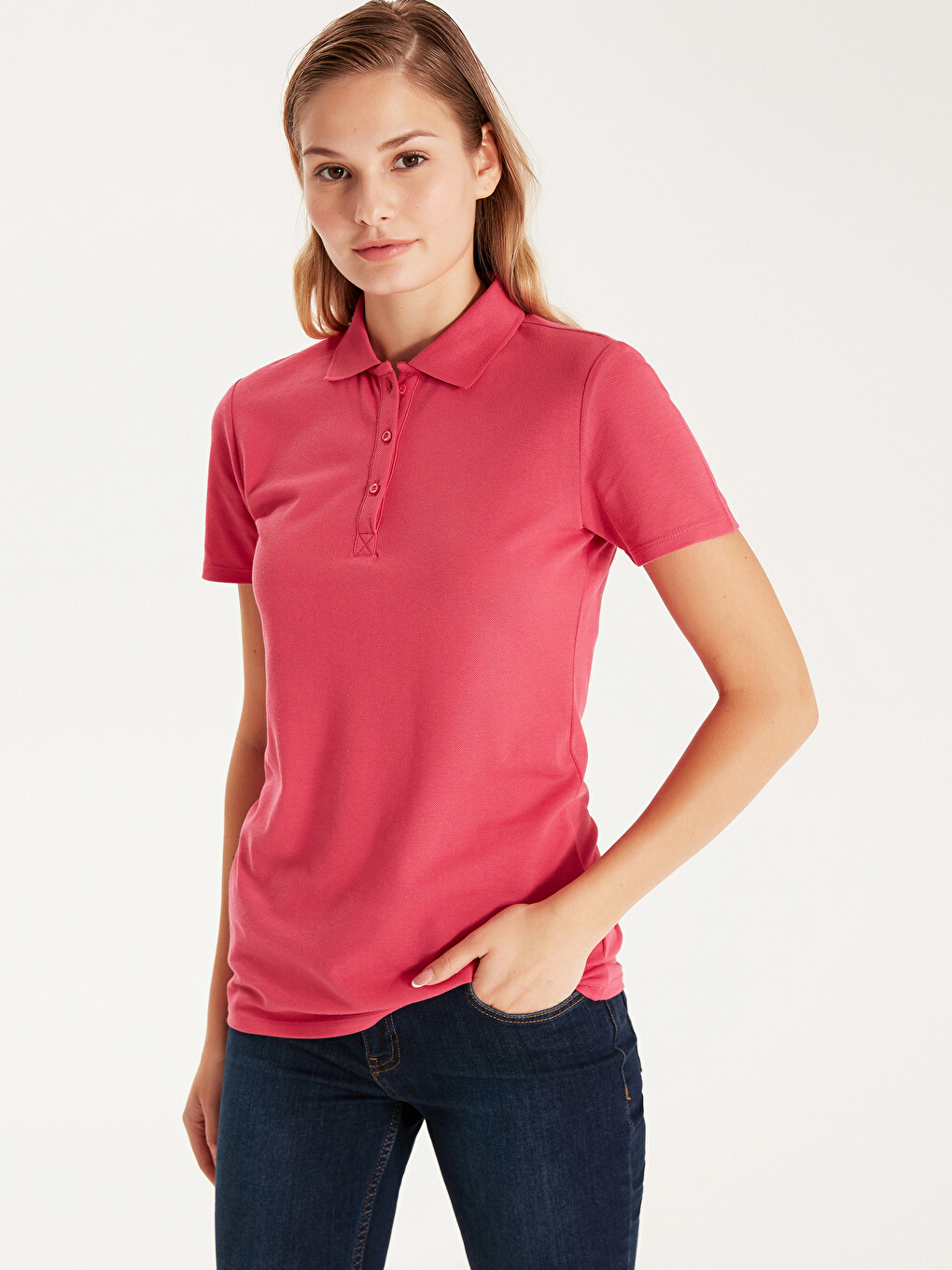 Orta Pembe Tişört-1