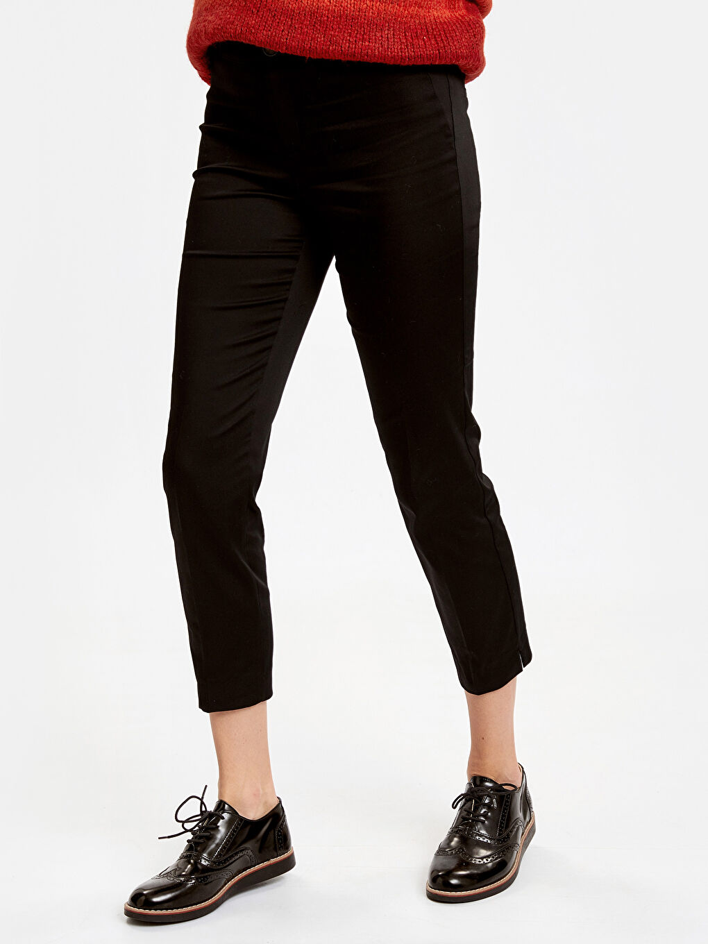 Женщины Черный Брюки-1
