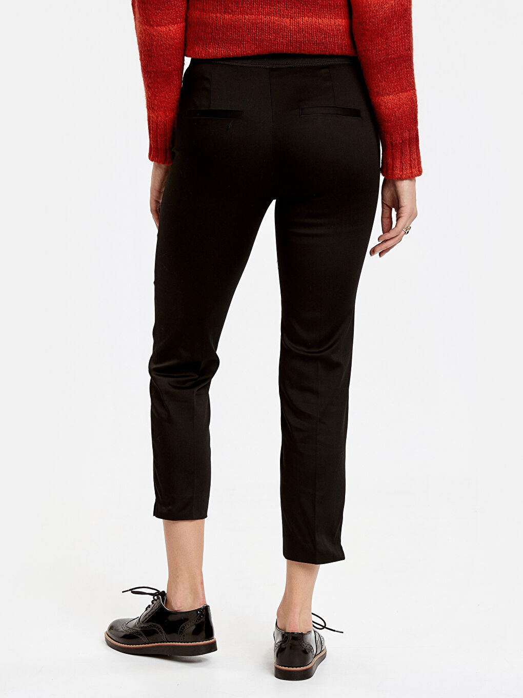 Женщины Черный Брюки-2