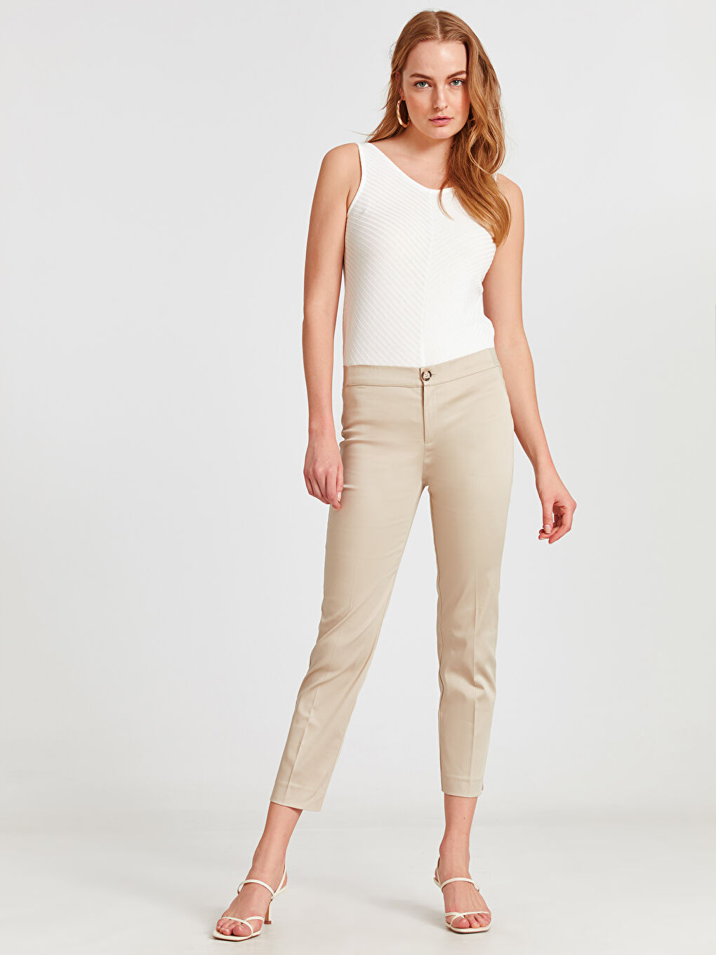 Pantalon BEIGE Femme-1