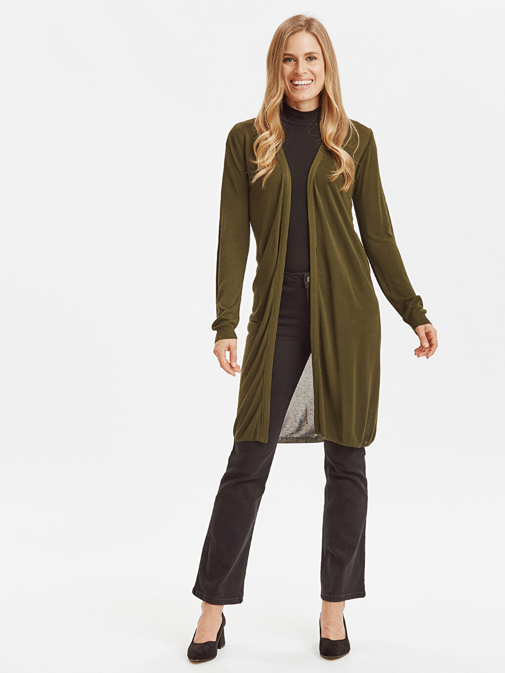 Cardigan Kaki Femme-2