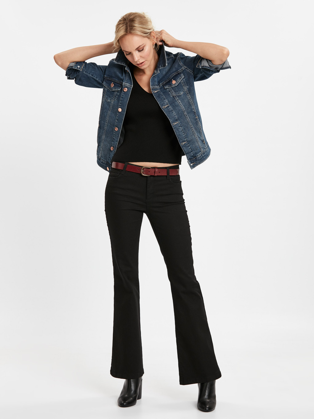 İndigo Standart Fit Kadın Jean Ceket-2