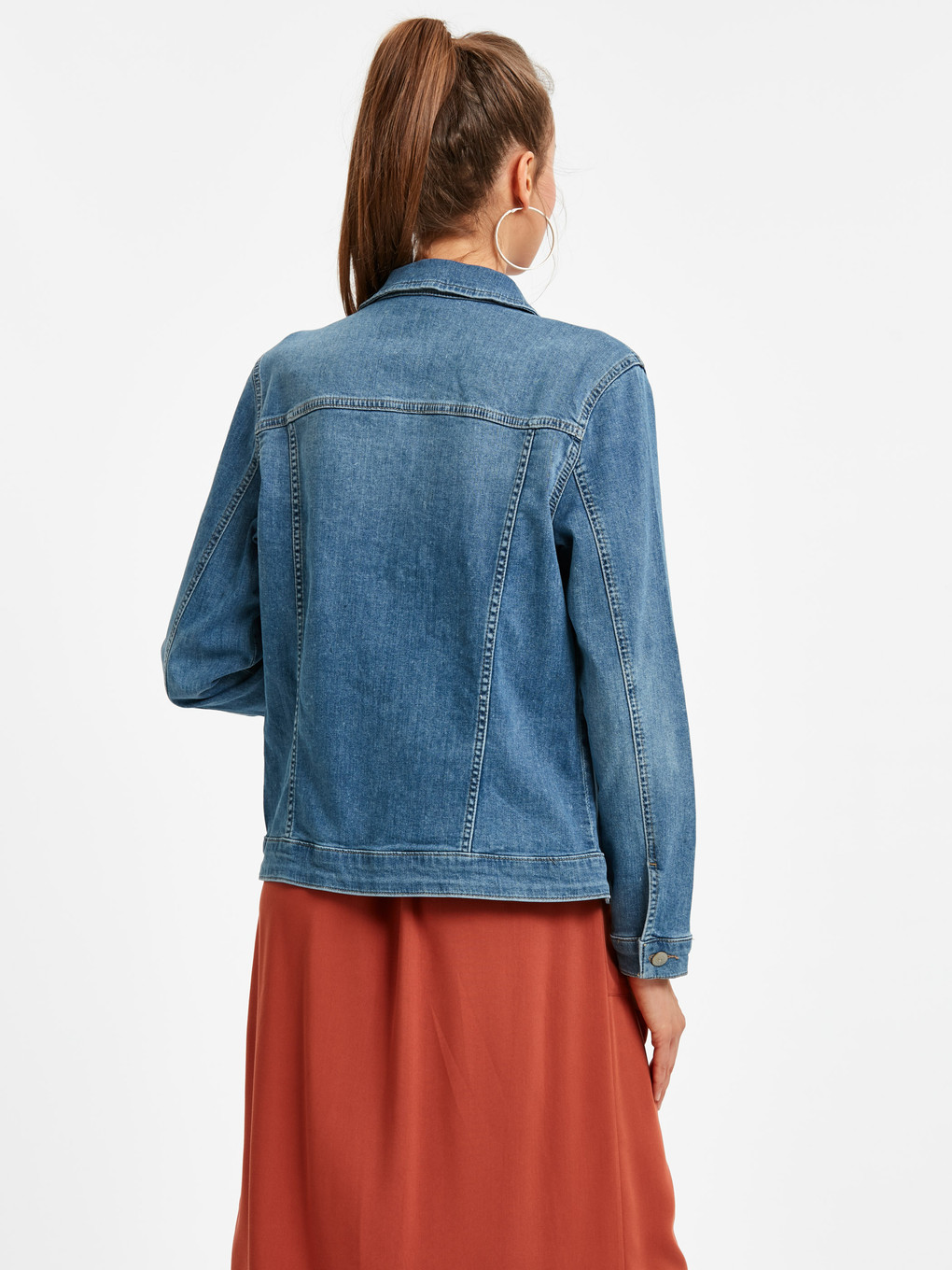 Açık İndigo Rodeo Jean Ceket-1