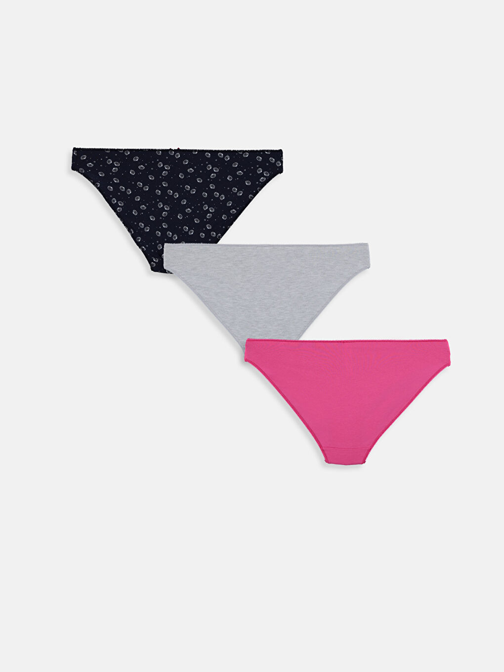 Pembe Pamuklu Klasik Külot 3'lü-1